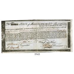 Massachusetts Bay commodity bond, dated January 1, 1780, in the amount of 73 pounds, 18 shillings, 1