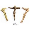 Image 1 : Lot of 3 brass crucifixes.