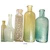 Image 1 : Lot of 5 glass medicine bottles, ca. 1850, found in and around the Florida Keys.