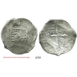 Mexico City, Mexico, cob 8 reales, Philip IV, assayer D.