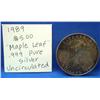 Image 1 : 1989 $5 "Maple Leaf" .999 Pure Silver Uncirculated