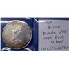 Image 2 : 1989 $5 "Maple Leaf" .999 Pure Silver Uncirculated