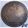 Image 2 : Key Date 1850 New Orleans Mint Seated Liberty Half