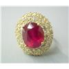 Image 1 : 14K Ruby & Diamond Ring AIG Appraisal +$9K 12.6gm