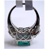 Image 5 : 14K WHITE GOLD EMERALD/DIAMOND RING AIG $7,525.00
