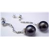 Image 1 : 14K Tahitian Pearl Drop Earrings w/ Appraisal $3K