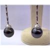 Image 6 : 14K Tahitian Pearl Drop Earrings w/ Appraisal $3K