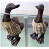 Image 3 : Lot- Four Decorative Resin and  Wicker Ducks