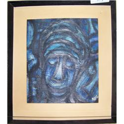 Rexies. Oil on Canvas. Vintage Nigerian Artist.