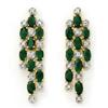 Image 1 : Genuine 4.03 ctw Emerald & Diamond Earrings Yello