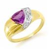 Image 1 : Genuine 1.02ctw Amethyst & Diamond Ring Yellow Go