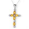 Genuine 3.65ctw Yellow Sapphire & Diamond Necklac