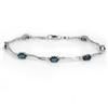 Genuine 5.02 ctw Sapphire & Diamond Bracelet 10K