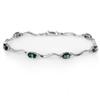 Image 1 : Genuine 4.02 ctw Sapphire & Diamond Bracelet 10K