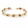 Image 1 : Genuine 5.10 ctw Amethyst Bracelet 10K Yellow Gol