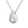 Image 1 : Natural 0.40 ctw Diamond Necklace 14K White Gold