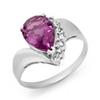 Image 1 : Genuine 1.67 ctw Amethyst & Diamond Ring 10K Whit
