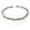 Genuine 2.07 ctw Emerald & Diamond Bracelet White