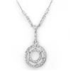 Natural 0.75 ctw Diamond Necklace 14K White Gold