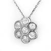 Natural 0.90 ctw Diamond Necklace 14K White Gold