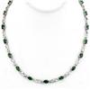 Genuine 7.02 ctw Emerald & Diamond Necklace White