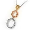 Image 1 : Natural 1.0 ctw Diamond Necklace 14K Multi tone G