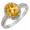 Genuine 2.10 ctw Citrine & Diamond Ring 10K White