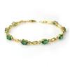Genuine 4.11 ctw Emerald & Diamond Bracelet Yellod