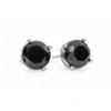 Natural 1.0 ctw Black Diamond Stud Earrings 14K G