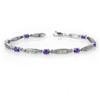 Image 1 : Genuine 1.82ctw Tanzanite & Diamond Bracelet Whit