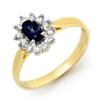 Image 1 : Genuine 0.51ctw Sapphire & Diamond Ring 10K Yello