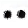 Image 1 : Natural 2.50 ctw Black Diamond Stud Earrings 14K