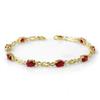 Image 1 : Genuine 5.48 ctw Ruby & Diamond Bracelet Yellow Gd