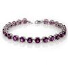 Image 1 : Genuine 12.0 ctw Amethyst Bracelet 10K White Gold