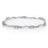 Genuine 4.02 ctw Tanzanite & Diamond Bracelet 10K
