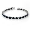 Genuine 17.8 ctw Sapphire Bracelet 10K White Gold