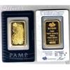 Image 1 : 1 oz Pamp Suisse Gold Ingot on Assay Card