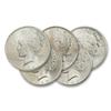 Image 1 : Lot of 5 UNC- Peace SIlver Dollars