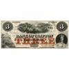 Image 1 : THE BANK OF CLIFTON.  $3.00.  Oct. 1, 1859.  Partially engraved date.  CH-125-10-02-04.  No. 8770/A.