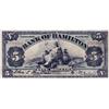 Image 1 : THE BANK OF HAMILTON.  $5.00.  June 1, 1914.  CH-345-20-08.  No. 1791102.  PMG graded VG-10.