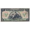 Image 1 : THE BANK OF HAMILTON.  $5.00.  1 March, 1922.  CH-345-22-02.  No. 003112.  PMG graded Very Good-10. 