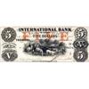 Image 1 : THE INTERNATIONAL BANK OF CANADA.  $5.00. Sept. 15, 1858.  CH-380-10-10-16a. Red Protector. Fitch, r