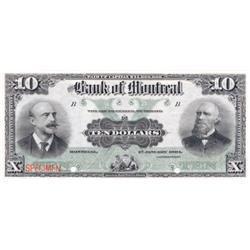 THE BANK OF MONTREAL.  $10.00.  2nd. Jan., 1904.  CH-505-48-04S.  A Specimen.  PCGS graded Unc-64. P