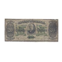 THE BANK OF MONTREAL.  $20.00. 2 Jan., 1882.  CH-505-36-06.  No. 20582.  PMG graded Very Good-10.  T
