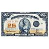 Image 1 : DOMINION OF CANADA.  25 CENTS.  July 2, 1923.  DC-24a.  Hyndman-Saunders.  With 'Authorized, etc.'  