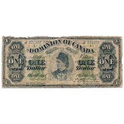 DOMINION OF CANADA.  $1.00.  1 June, 1878.  DC-8e-iii-O.  Payable at Montreal.  Ottawa imprint.  No.