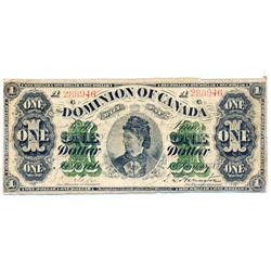 DOMINION OF CANADA.  $1.00.  June 1, 1878.  DC-8f-i.  Payable at Toronto.  No. A288946/B.  Very Good
