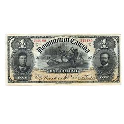 DOMINION OF CANADA.  $1.00.  March 31, 1898.  DC-13a.  No. 242180/B.  PMG graded Extra Fine-40. EPQ.