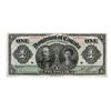 Image 1 : DOMINION OF CANADA.  $1.00.  Jan. 3, 1911.  DC-18c.  No. 145611J/D.  Green Line.  Extra Fine.