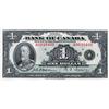 Image 1 : BANK OF CANADA.  $1.00.  1935 Issue.  BC-1.  English Text.  No. A0049400/B.  A rare Radar note from 